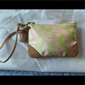 Coach silk paisley wristlet